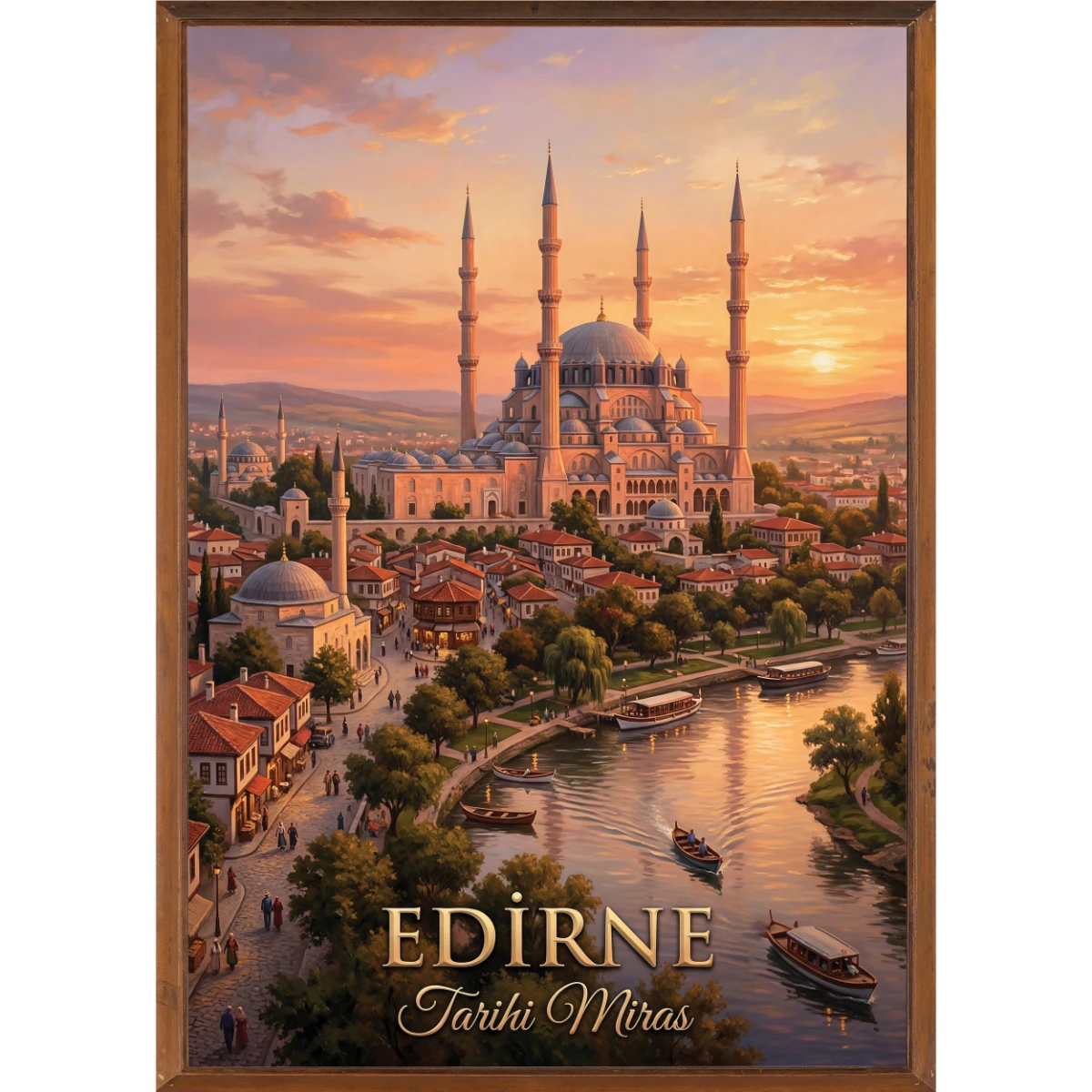 Türkiye İller Tablo - Poster Edirne (Model-57) 