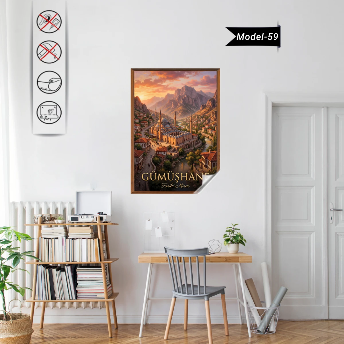 Türkiye İller Tablo - Poster Gümüşhane (Model-59)