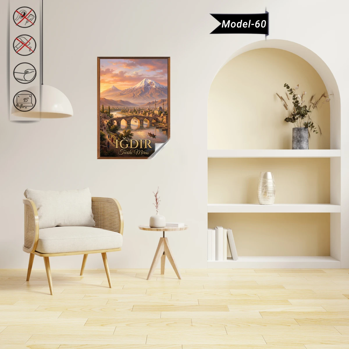 Türkiye İller Tablo - Poster Iğdır (Model-60)