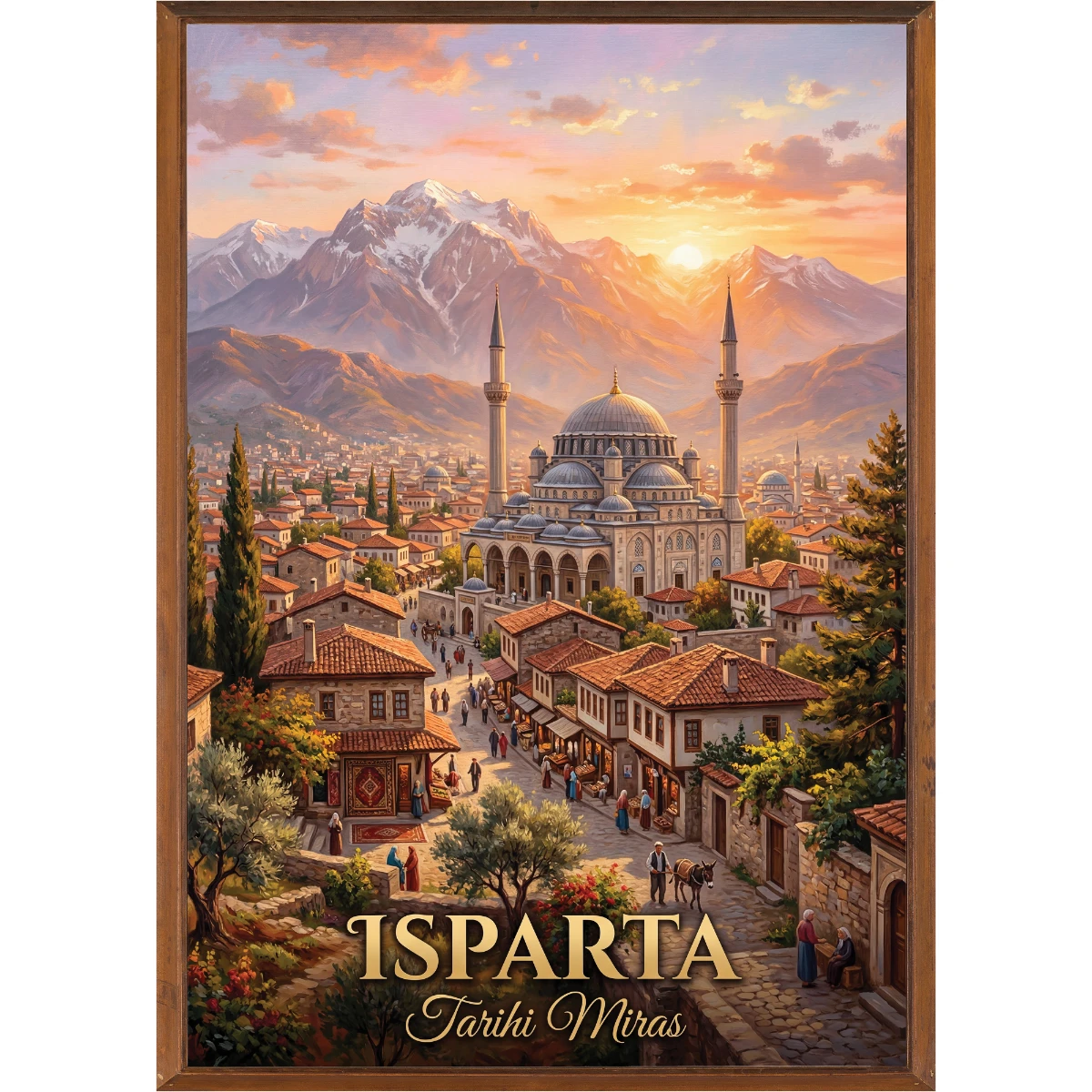 Türkiye İller Tablo - Poster Isparta (Model-62) 