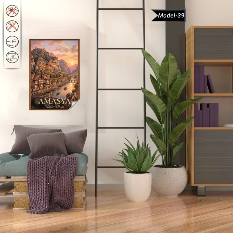 Türkiye İller Tablo - Poster Amasya (Model-39)