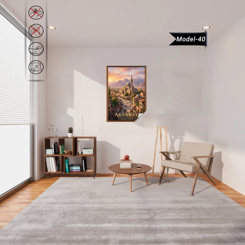 Türkiye İller Tablo - Poster Aksaray (Model-40)