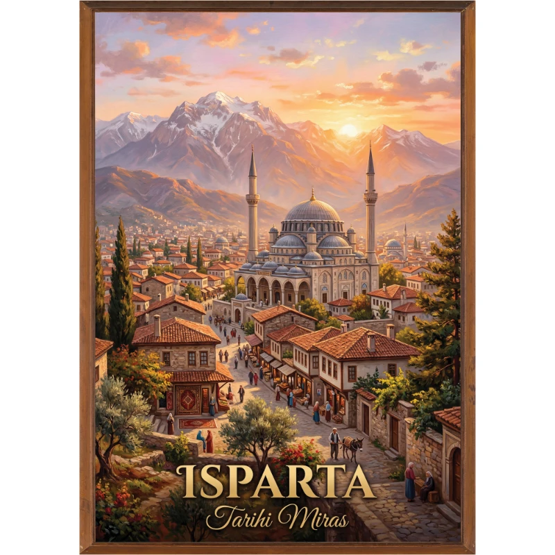 Türkiye İller Tablo - Poster Isparta (Model-62)