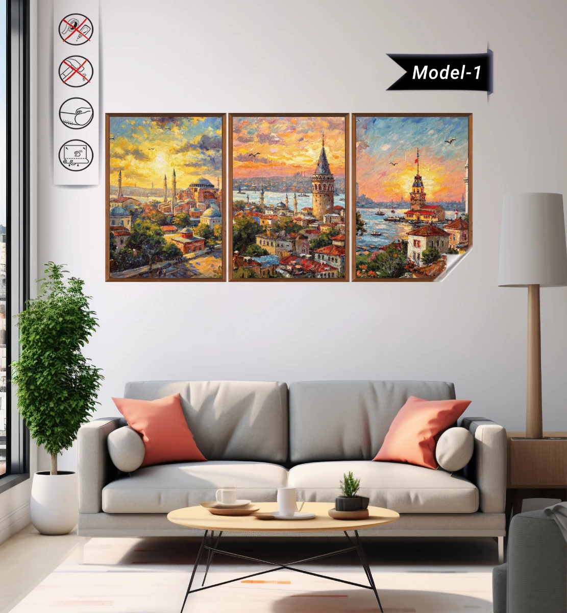 Türkiye İller Tablo - Poster İstanbul  (Model- 1)