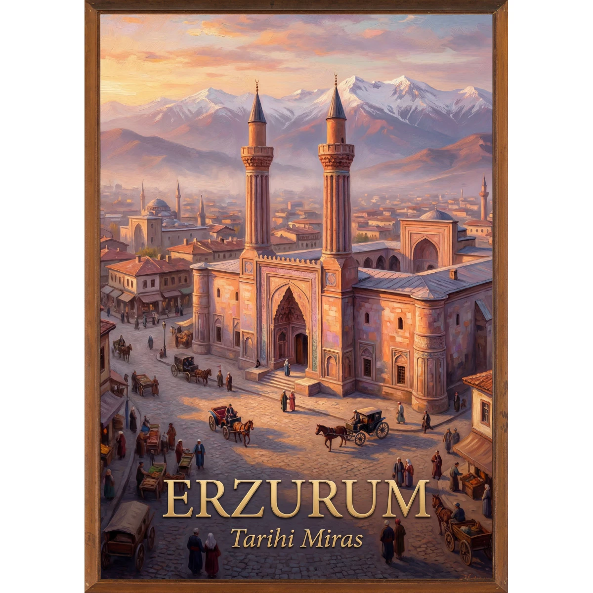 Türkiye İller Tablo - Poster Erzurum (Model-17) 