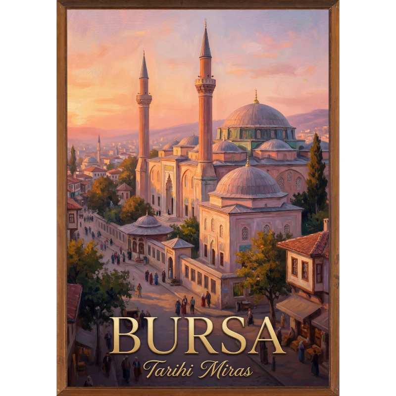 Türkiye İller Tablo - Poster Bursa (Model-9)