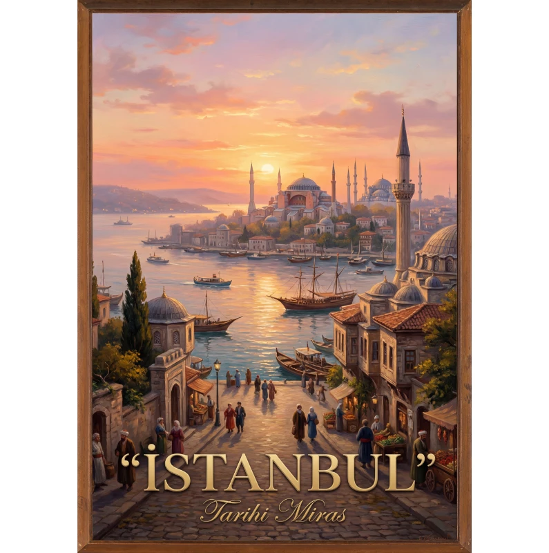 Türkiye İller Tablo - Poster İstanbul (Model-6)