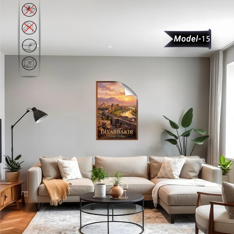 Türkiye İller Tablo - Poster Diyarbakır (Model-15)