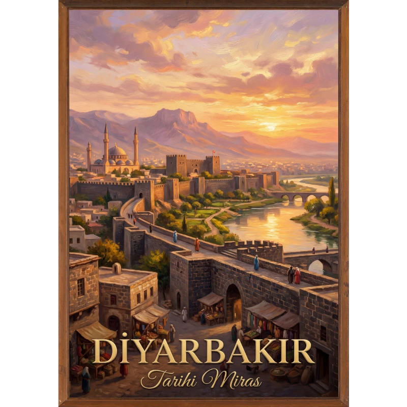 Türkiye İller Tablo - Poster Diyarbakır (Model-15)