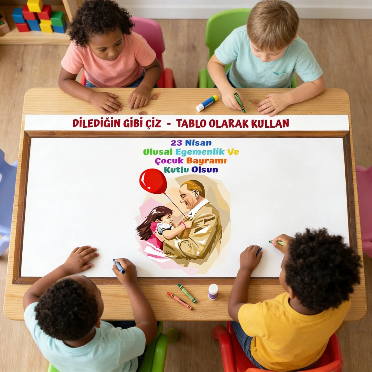 23 Nisan Boyama Kağıdı Tamamlama (Model -2)