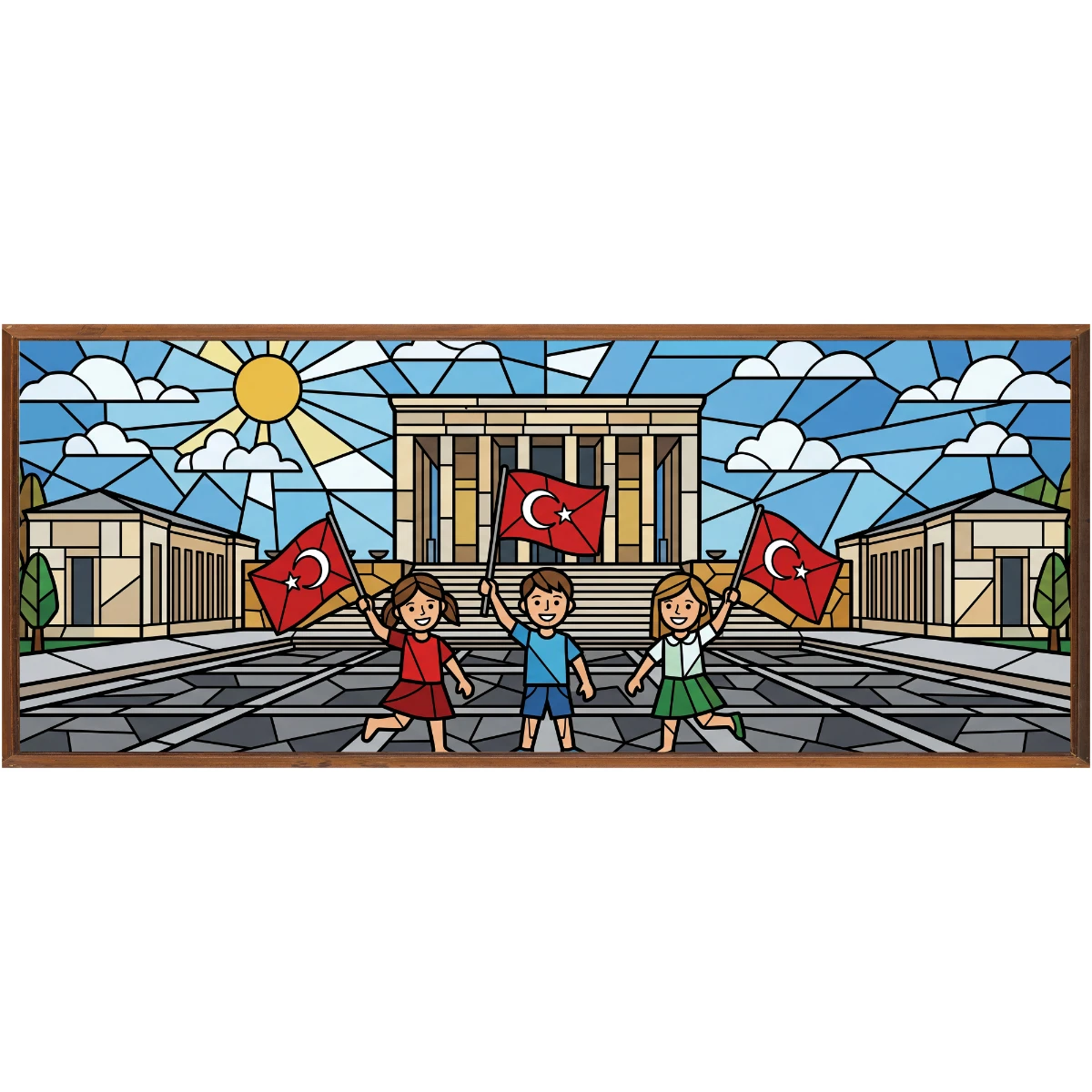 Statik Tutunma Özellikli 23 Nisan Tablo - Poster Özel Gün ( Model -20) 