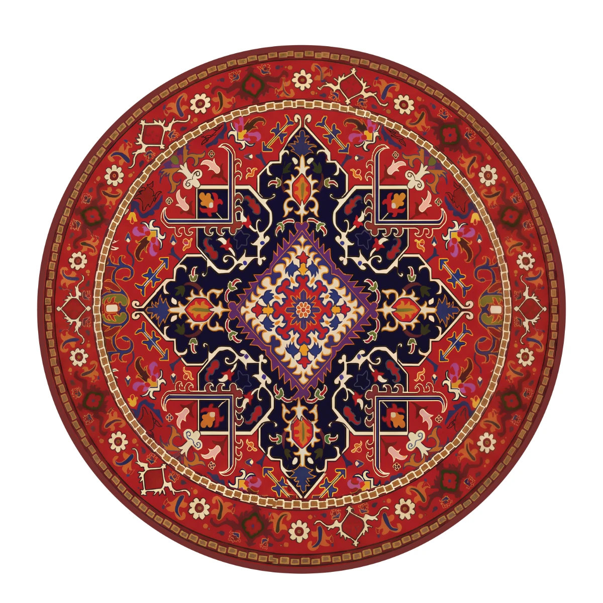 Yapışkanlı Desenli Yuvarlak Masa - Sehpa Kaplama (Model- 1) 