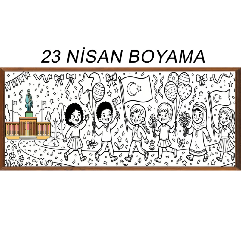 23 Nisan Boyama Kağıdı (Model -3)