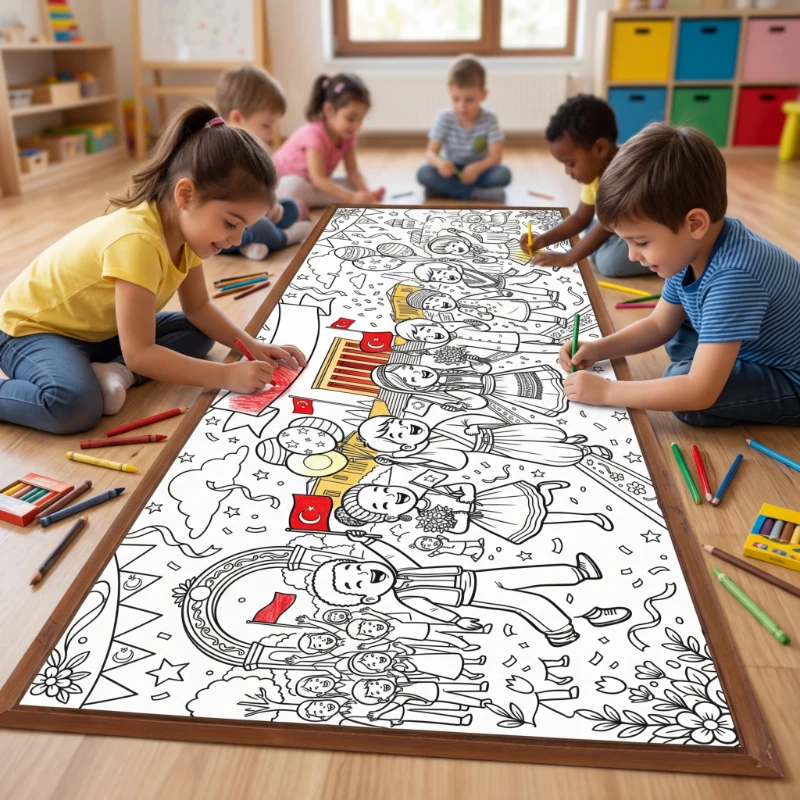 23 Nisan Boyama Kağıdı (Model -4)