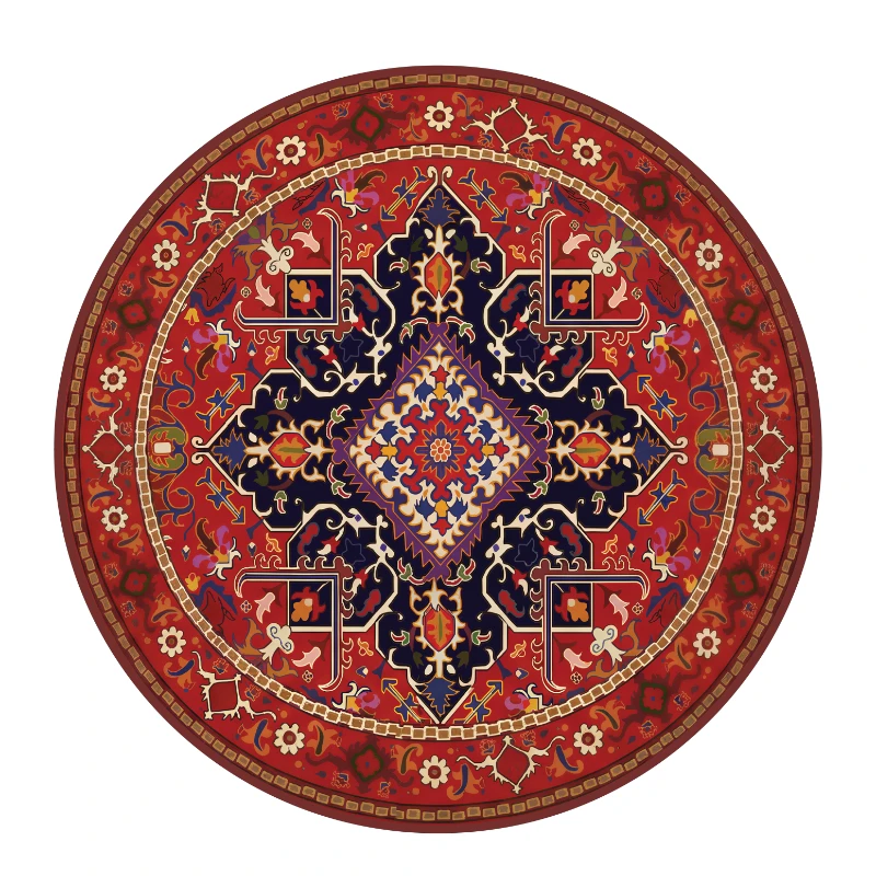 Yapışkanlı Desenli Yuvarlak Masa - Sehpa Kaplama (Model- 1)