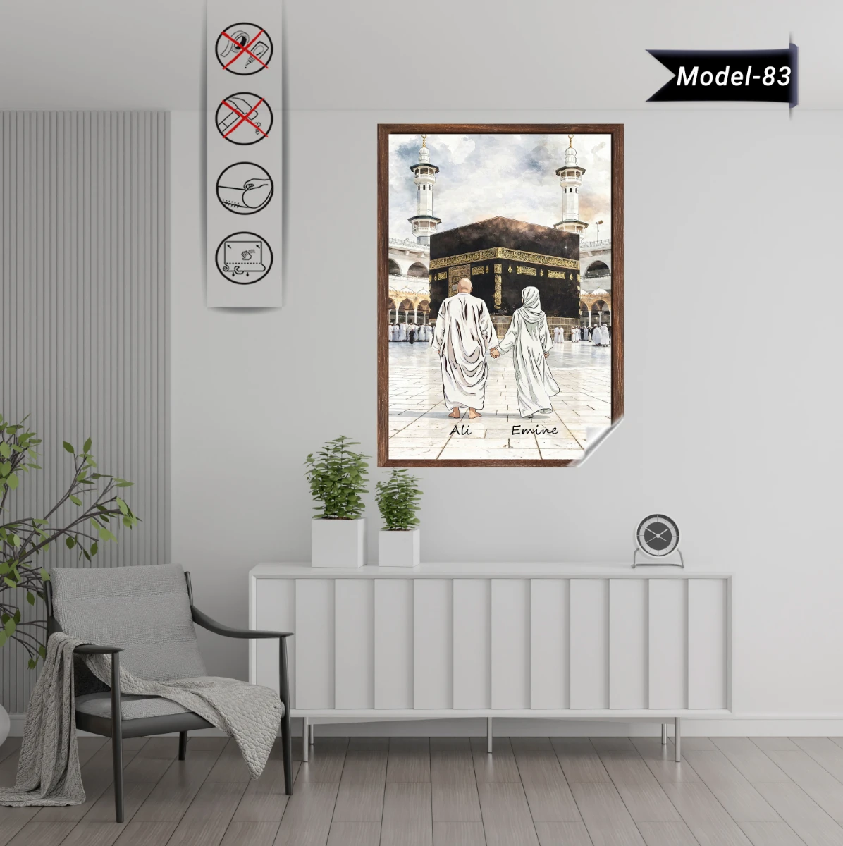 Statik Tutunma Özellikli Tablo  - Poster Dini (Model- 83)