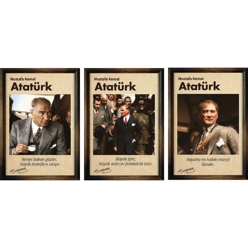 Statik Tutunma Özellikli Tablo - Poster Atatürk (Model- 30)
