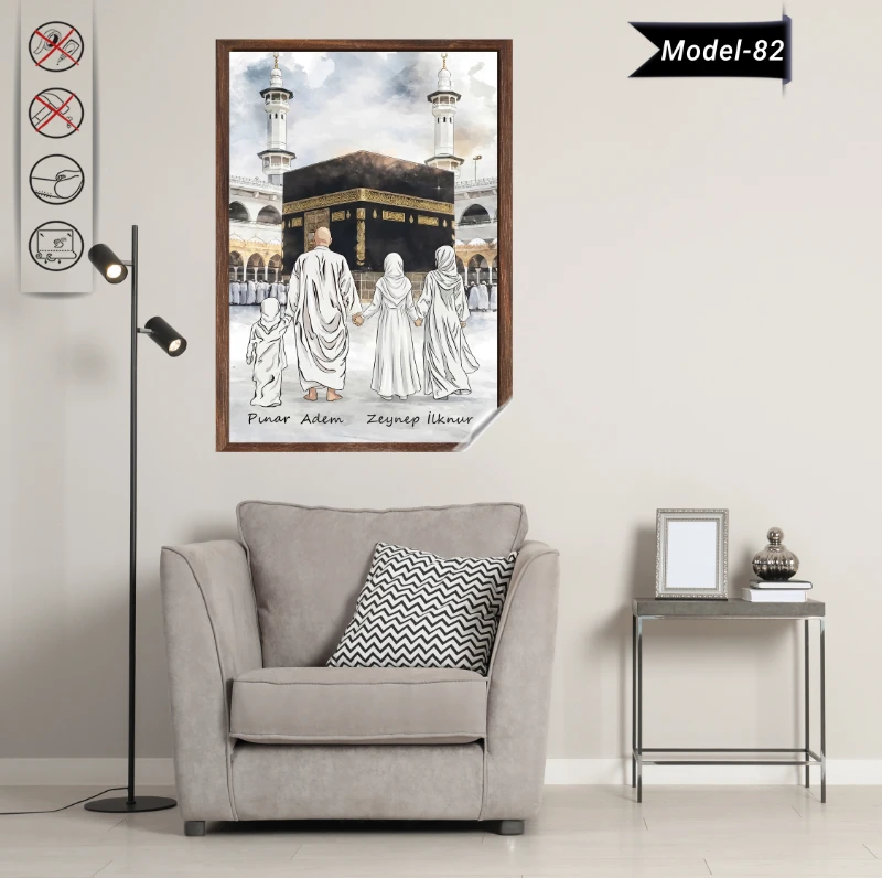 Statik Tutunma Özellikli Tablo  - Poster Dini (Model- 82)