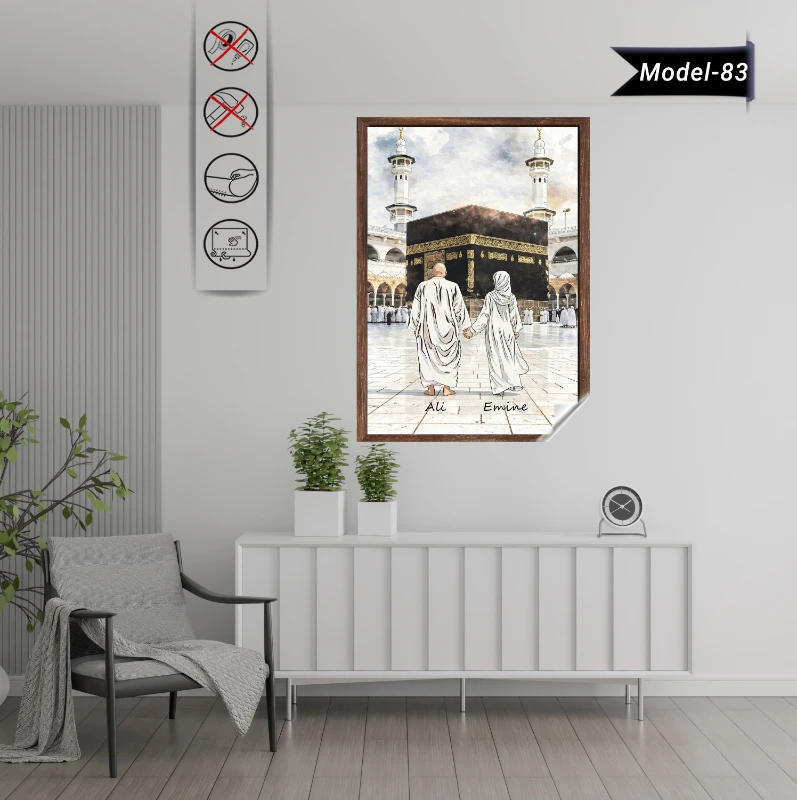 Statik Tutunma Özellikli Tablo  - Poster Dini (Model- 83)