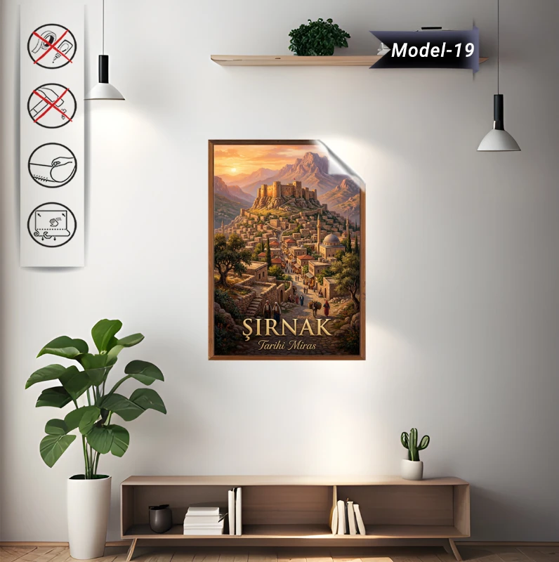 Türkiye İller Tablo - Poster Şırnak (Model-19)