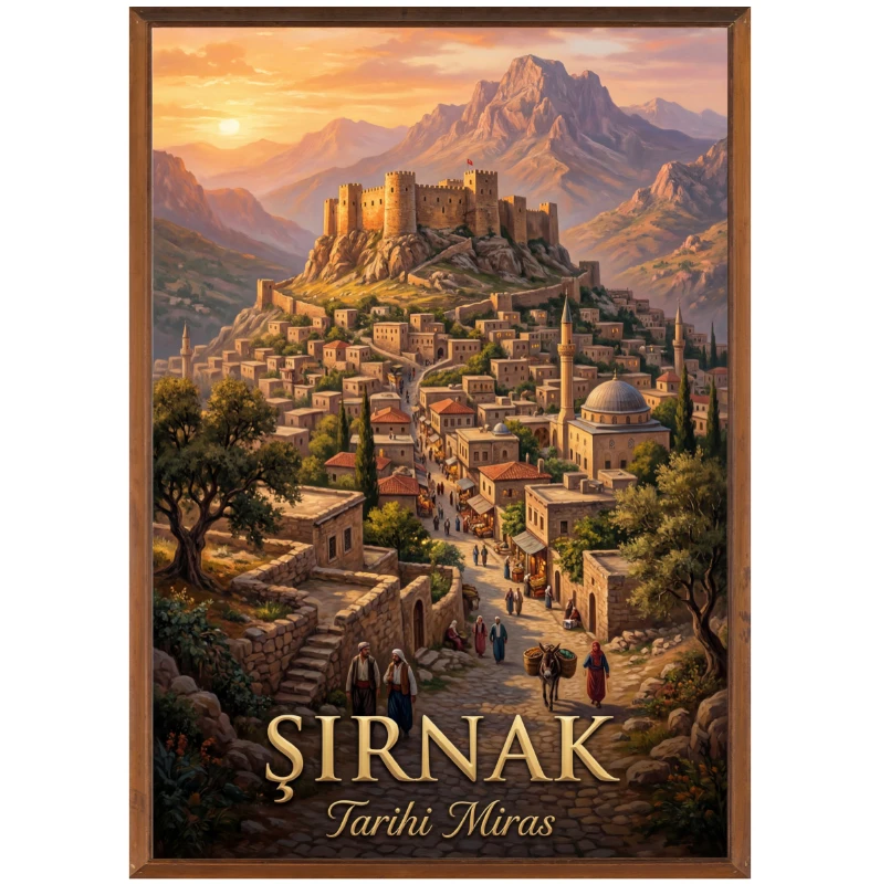 Türkiye İller Tablo - Poster Şırnak (Model-19)