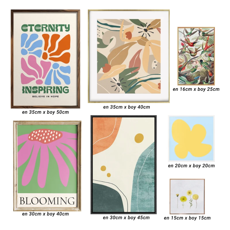 Statik Tutunma Özellikli Tablo - Poster Modern (Model-23)