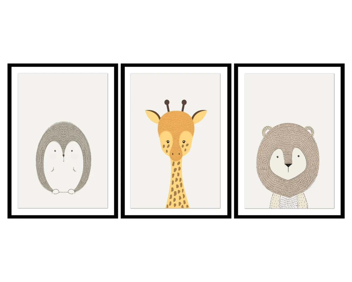 Statik Tutunma Özellikli Tablo - Poster Çocuk Odası (Model- 32) 