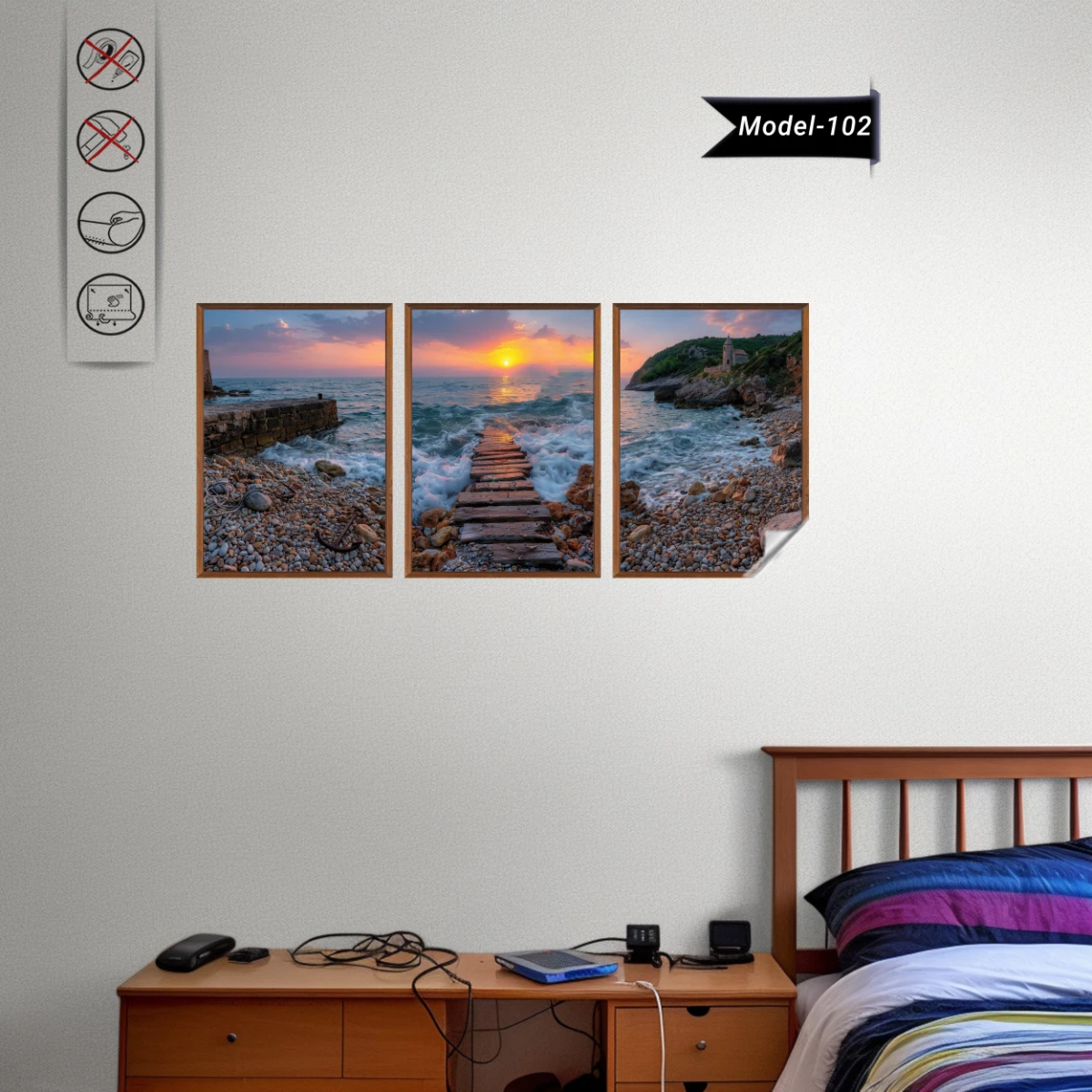 Statik Tutunma Özellikli Tablo - Poster Manzara (Model- 102)