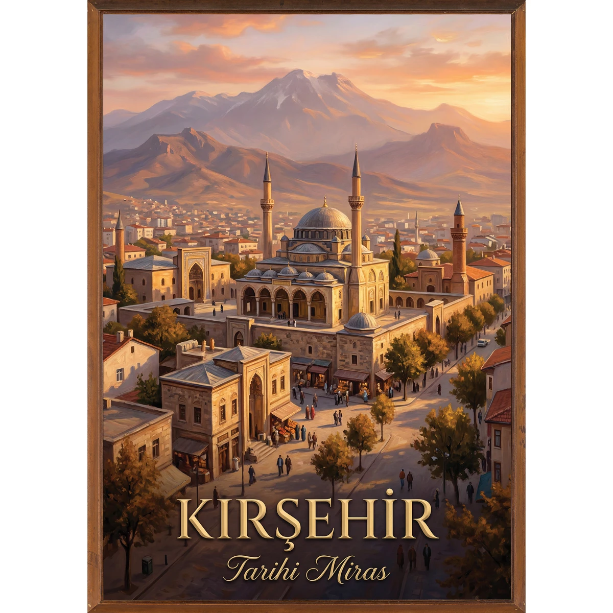 Türkiye İller Tablo - Poster Kırşehir (Model-80) 