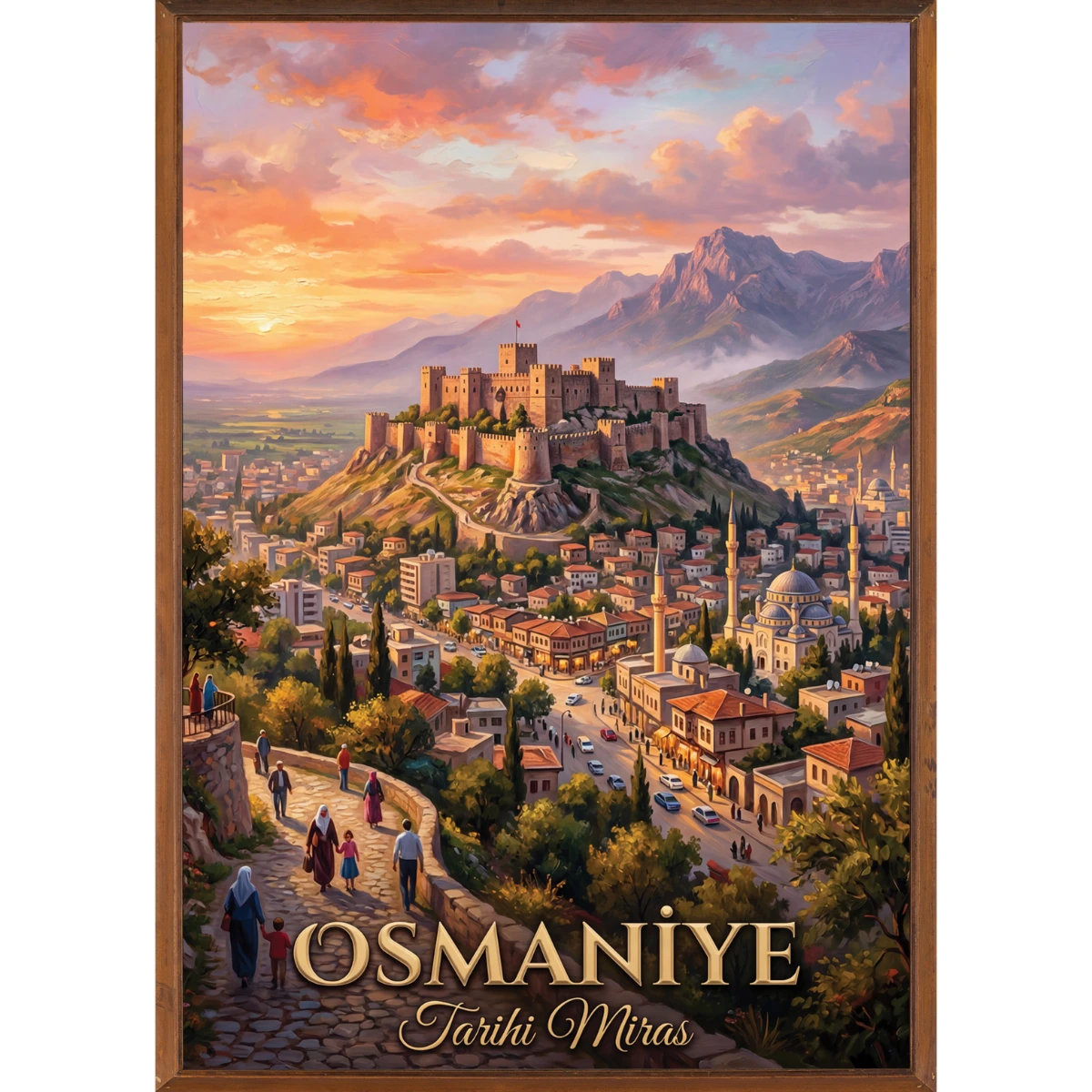 Türkiye İller Tablo - Poster Osmaniye (Model-74) 