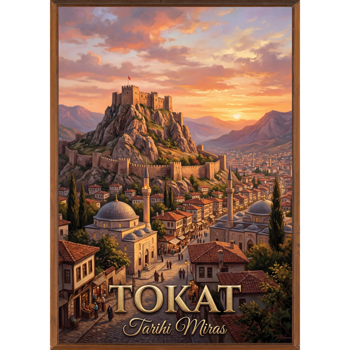 Türkiye İller Tablo - Poster Tokat (Model-69) 