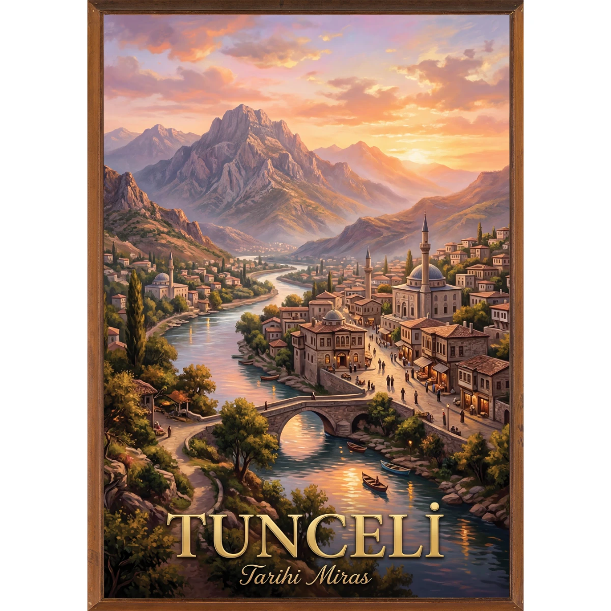 Türkiye İller Tablo - Poster Tunceli (Model-67) 