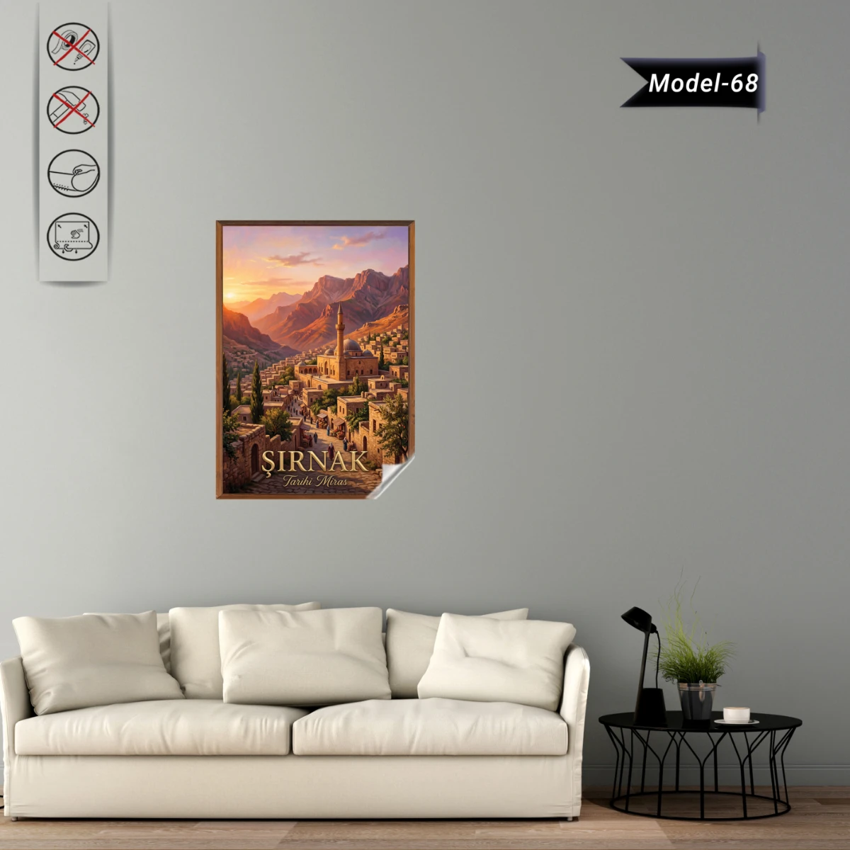 Türkiye İller Tablo - Poster Şırnak (Model-68)