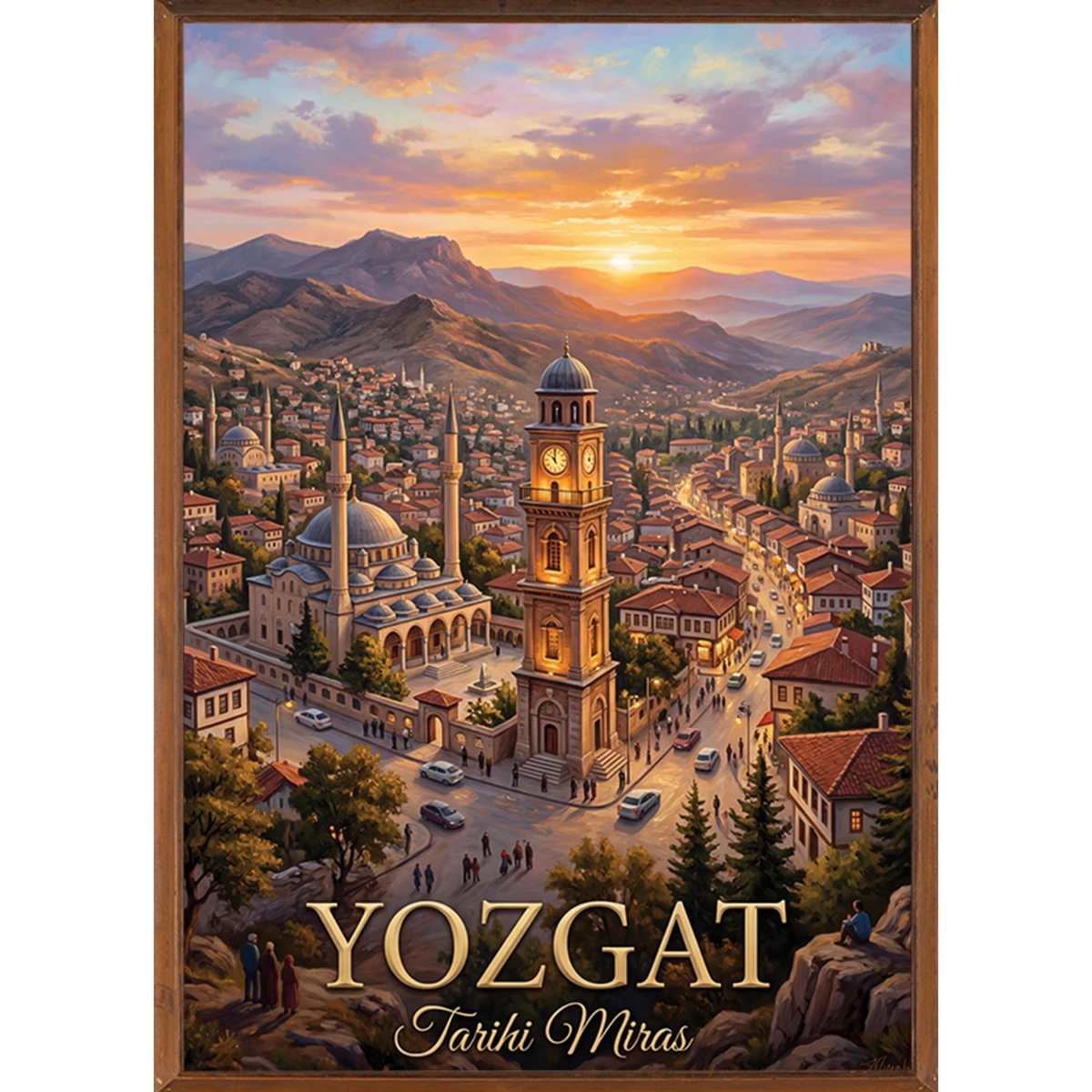 Türkiye İller Tablo - Poster Yozgat (Model-64) 
