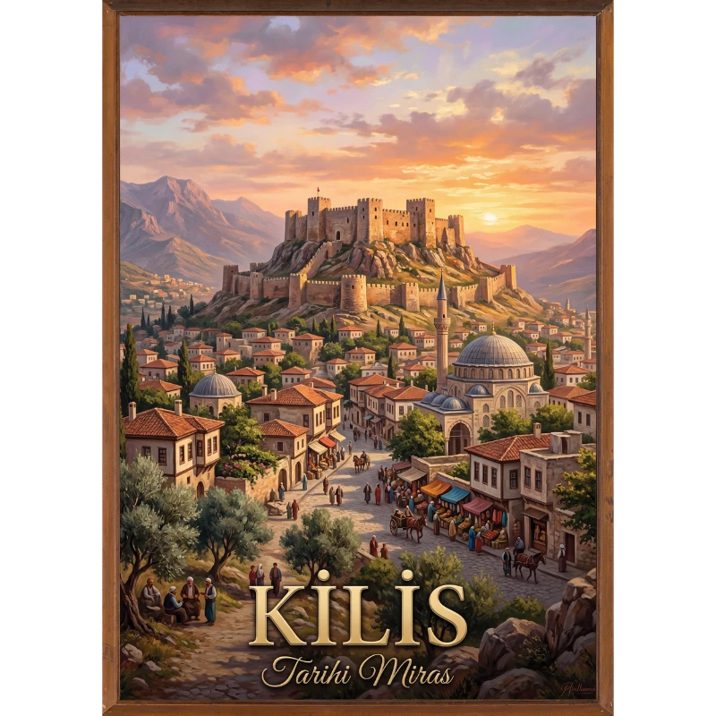 Türkiye İller Tablo - Poster Kilis (Model-78)