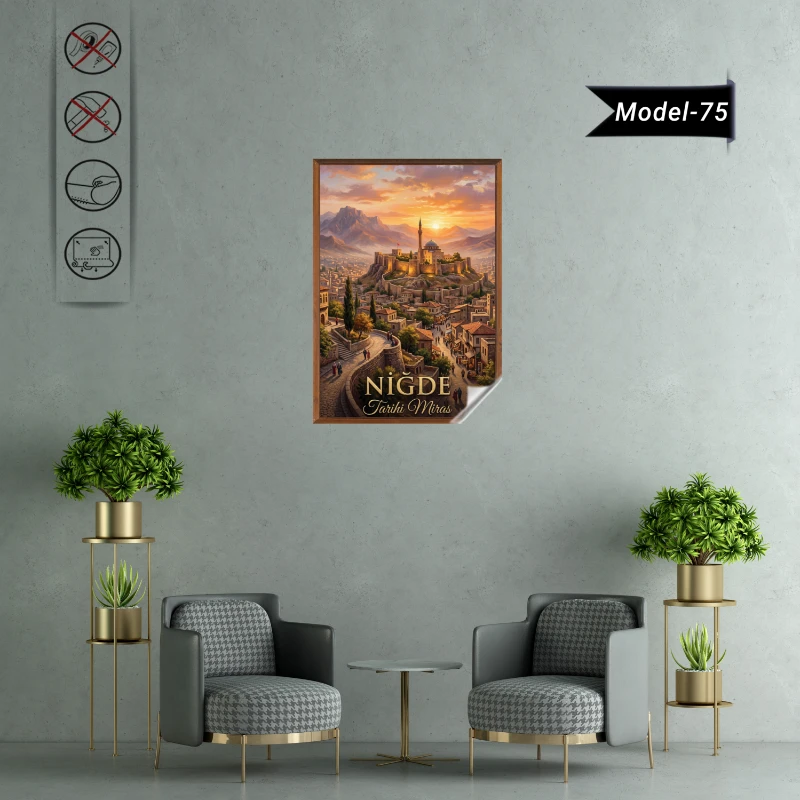 Türkiye İller Tablo - Poster Niğde (Model-75)
