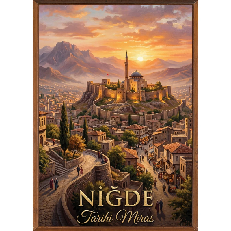 Türkiye İller Tablo - Poster Niğde (Model-75)