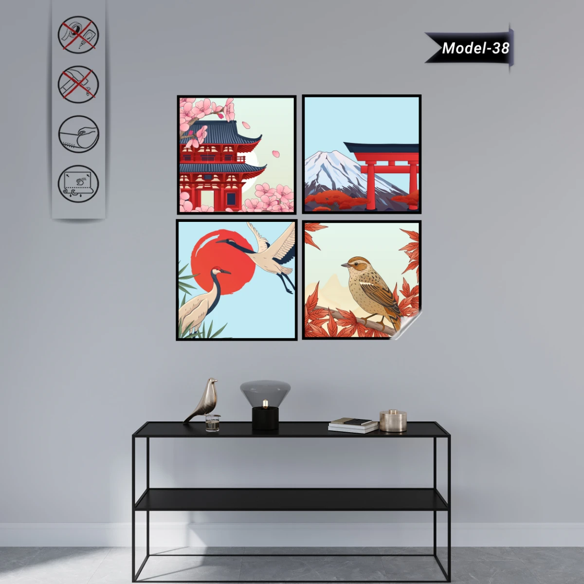 Statik Tutunma Özellikli Tablo - Poster Diğer (Model- 38)