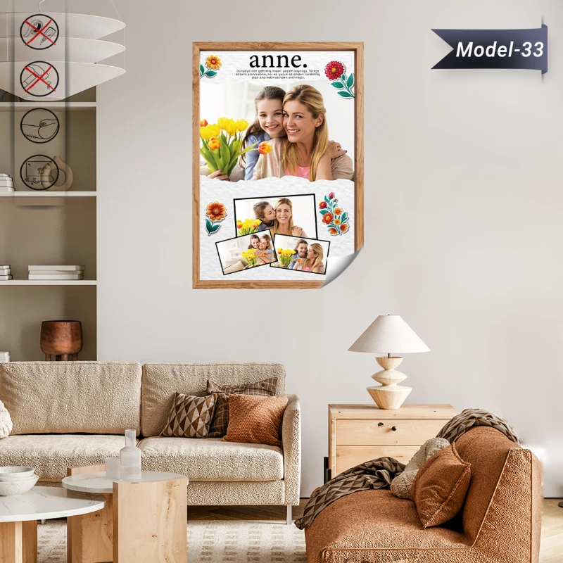 Anneler Gününe Özel Tablo - Poster Özel Gün ( Model -33)