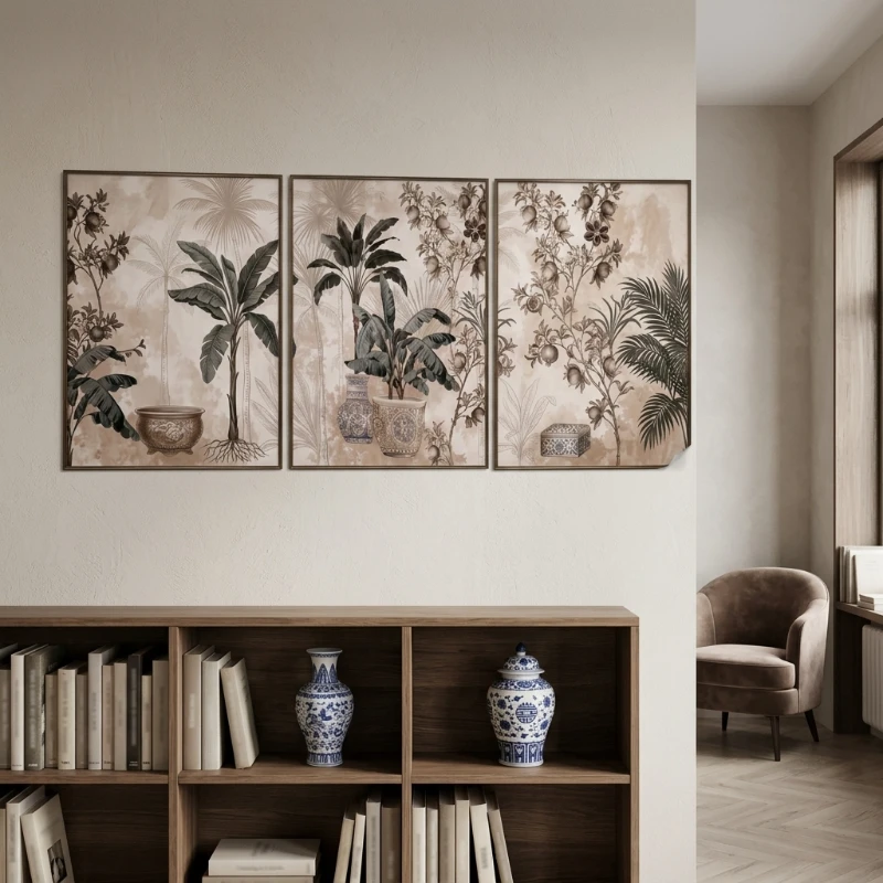 Statik Tutunma Özellikli Tablo - Poster Çiçek (Model- 85)