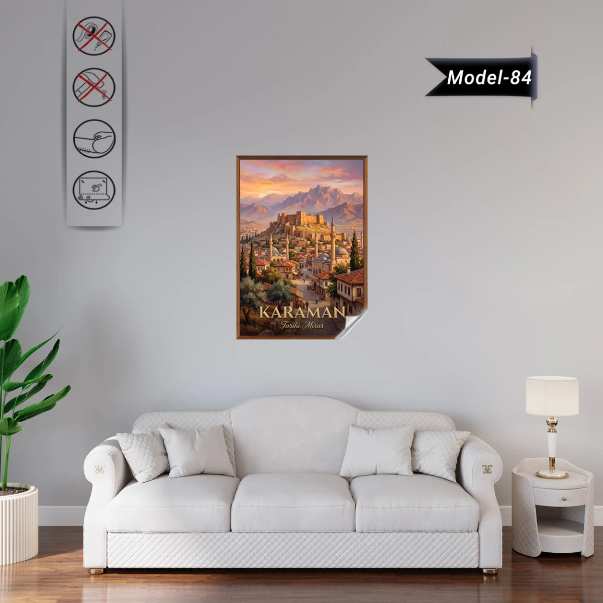 Türkiye İller Tablo - Poster Karaman (Model-84)