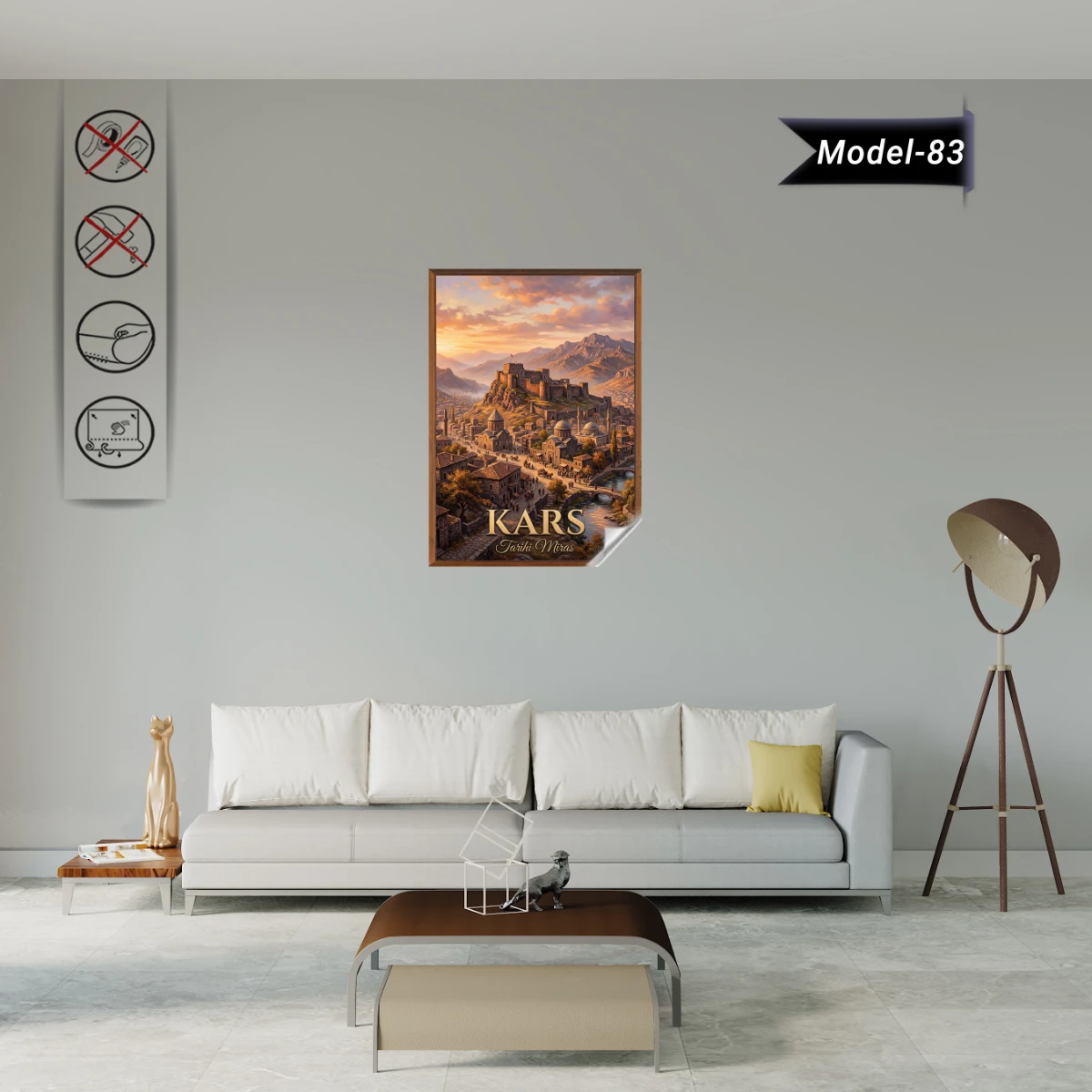 Türkiye İller Tablo - Poster Kars (Model-83)