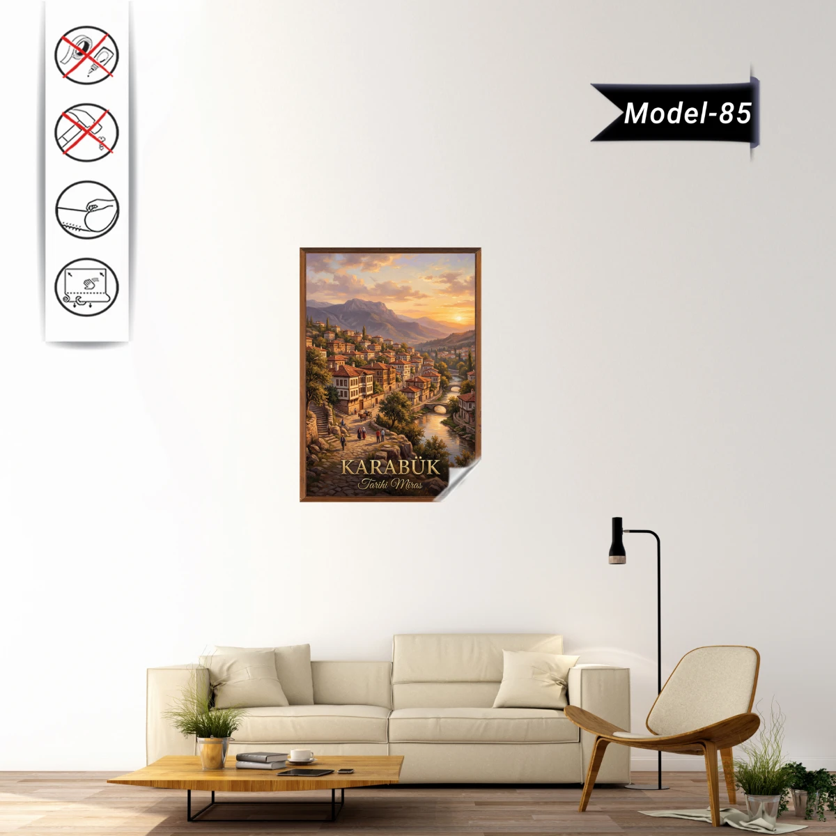 Türkiye İller Tablo - Poster Karabük (Model-85)