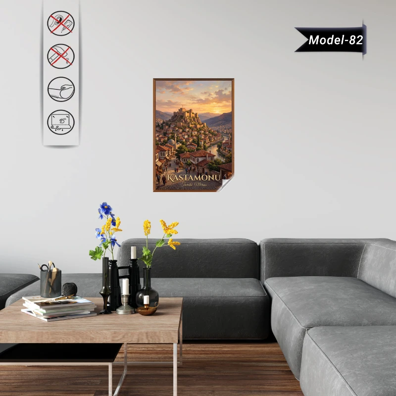Türkiye İller Tablo - Poster Kastamonu (Model-82)