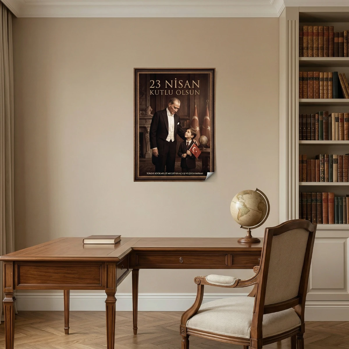 Statik Tutunma Özellikli Tablo - Poster Atatürk (Model- 33)