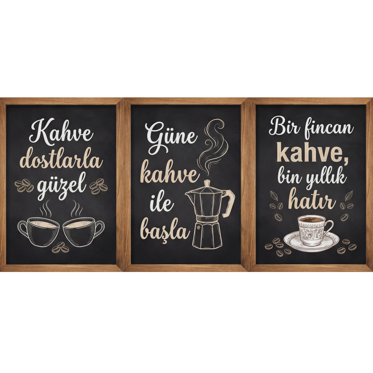 Statik Tutunma Özellikli Tablo - Poster Kahve Köşesi Diğer (Model- 30) 