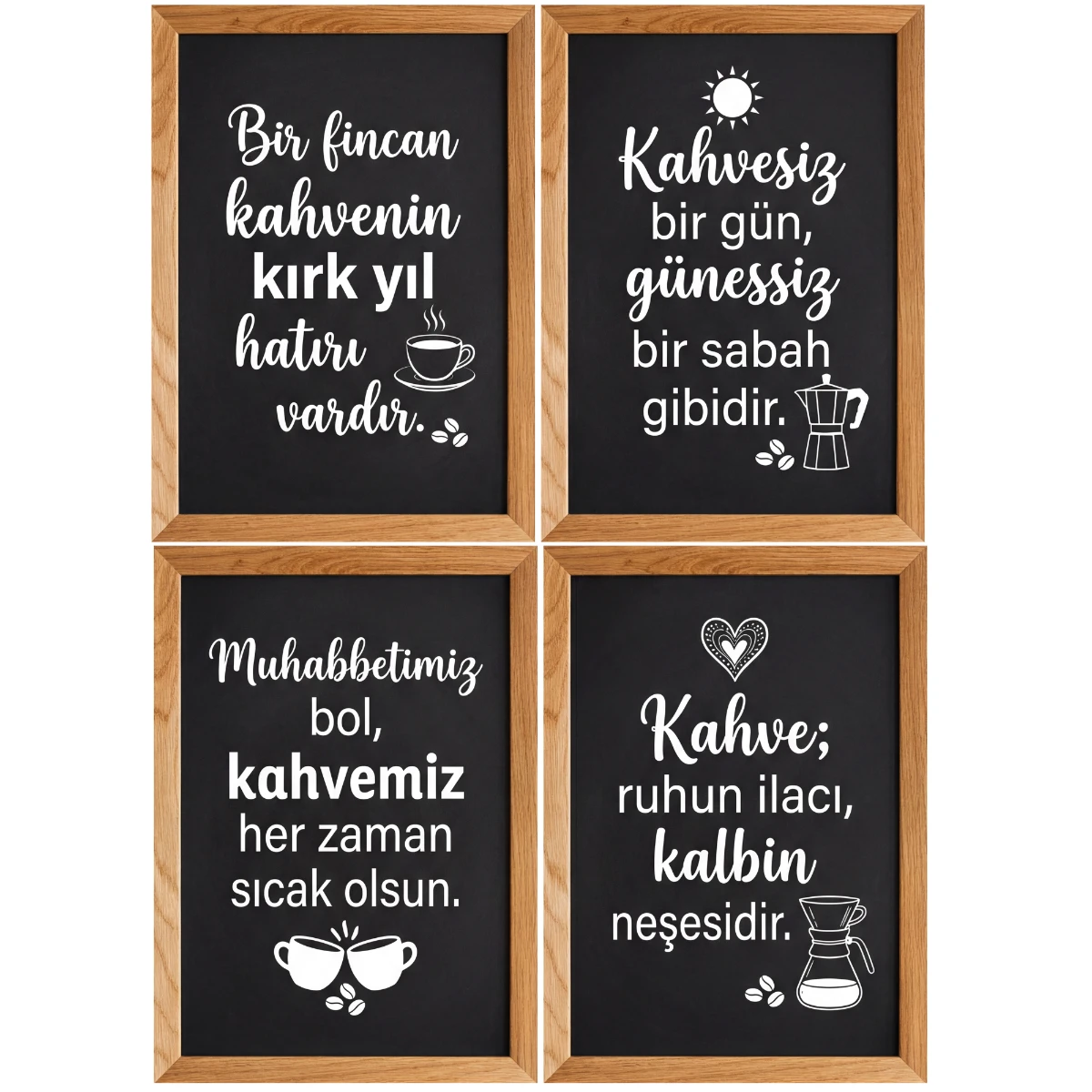 Statik Tutunma Özellikli Tablo - Poster Kahve Köşesi Diğer (Model- 34) 