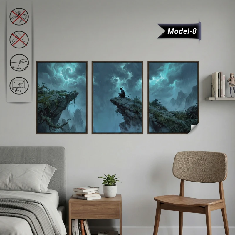 Statik Tutunma Özellikli Tablo - Poster Anime (Model- 8)