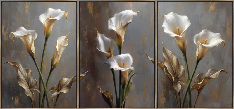 Statik Tutunma Özellikli Tablo - Poster Çiçek (Model- 80)