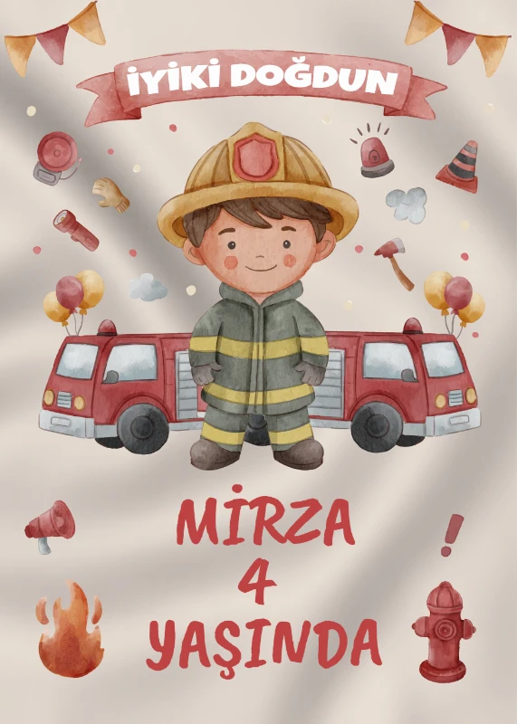 Statik Tutunma Özellikli Doğum Günü Tablo - Poster Özel Gün ( Model - 41)